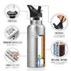 750ml Stainless Steel Water Bottle with Seamless Large Easy to Perfect for Bicycle Carbonated Stylish Vacuum Insulated Drink Bottle Straw, Design,
