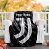1pc Personalized Name Juventus Theme Blanket - Digital Print, Polyester, Cozy for All Seasons, Perfect for Outdoor, and Travel