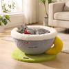 Snug Cat Bed with Toy | Cushioned, Coffee mug feline Bed, Scratch-Friendly, for