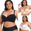 Plus Size Smooth Adjustable Underwire Bra, Full Figure Shaping Seamless Everyday Lingerie for Women