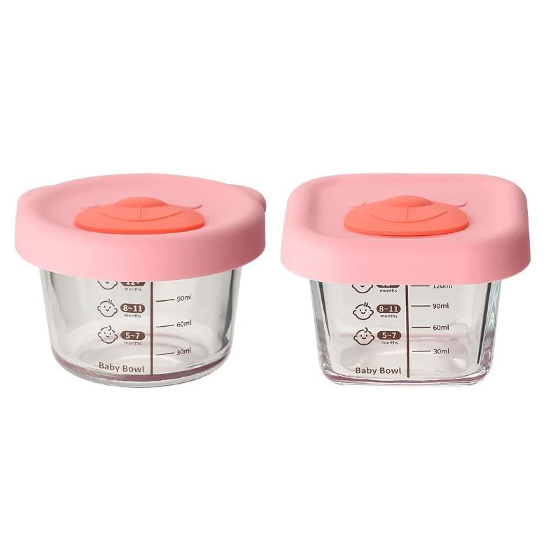 Baby Bear Glass Food Storage Box With Scale And Lid For Cooking Eggs Sealed Toddler Feeding Bowl Preservation Box From China