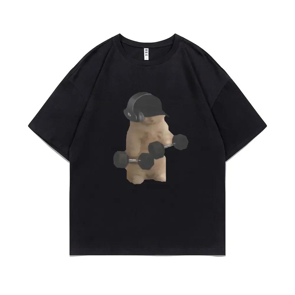Grappige Gym Kat Meme Bedrukt T-shirt Sam Sulek Fitness Pump Cover Memes T-shirts Vrouwen Casual T-shirt Zomerkleding