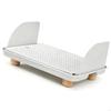 Pet Litter Tray Step with Perforated Top and Entry Platform, Side Guards and Wooden Legs for Kittens Senior Cats Home Daily Y5GB