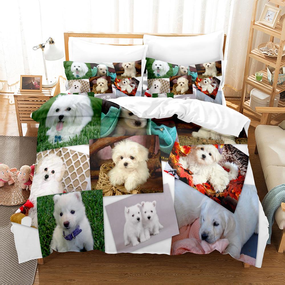 3D Los Juegos de Cama para Perro Juego de Funda Nórdica con Funda de Almohada Twin Full Queen King Ropa de Cama Ropa de Cama