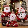 Christmas Ornaments 3 Pieces Santa Claus Snowman Elk Holiday Doll Hangable Christmas Tree Decorations for Party Planners Home