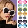 Vintage Hot Pink Glasses Round Frame Women's Sunglasses Sun Glasses Shades