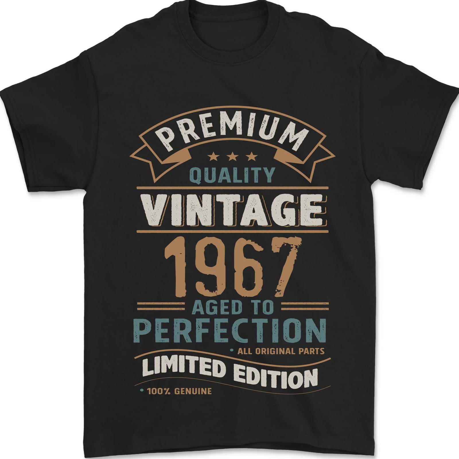 26 Premium Vintage 58th Birthday 1967 Mens 100% Cotton- Unisex T-Shirt M