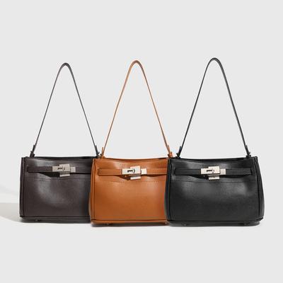 Soft Leather Shoulder Messenger Bag Women'S Light Luxury Niche Design Advanced Texture Underarm Women'S Bag