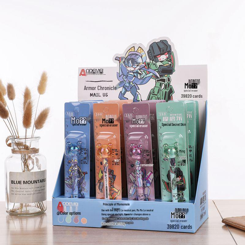 

MomoLe Silicone Stick Eraser for Pen Use - Perfect for School Corrections 1 Card with 1 Stick