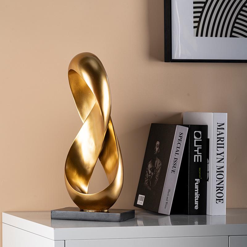 Modern Luxury TV Cabinet Figurine - Creative Decor for Living Room, Office, or Study; Perfect Housewarming Gift.