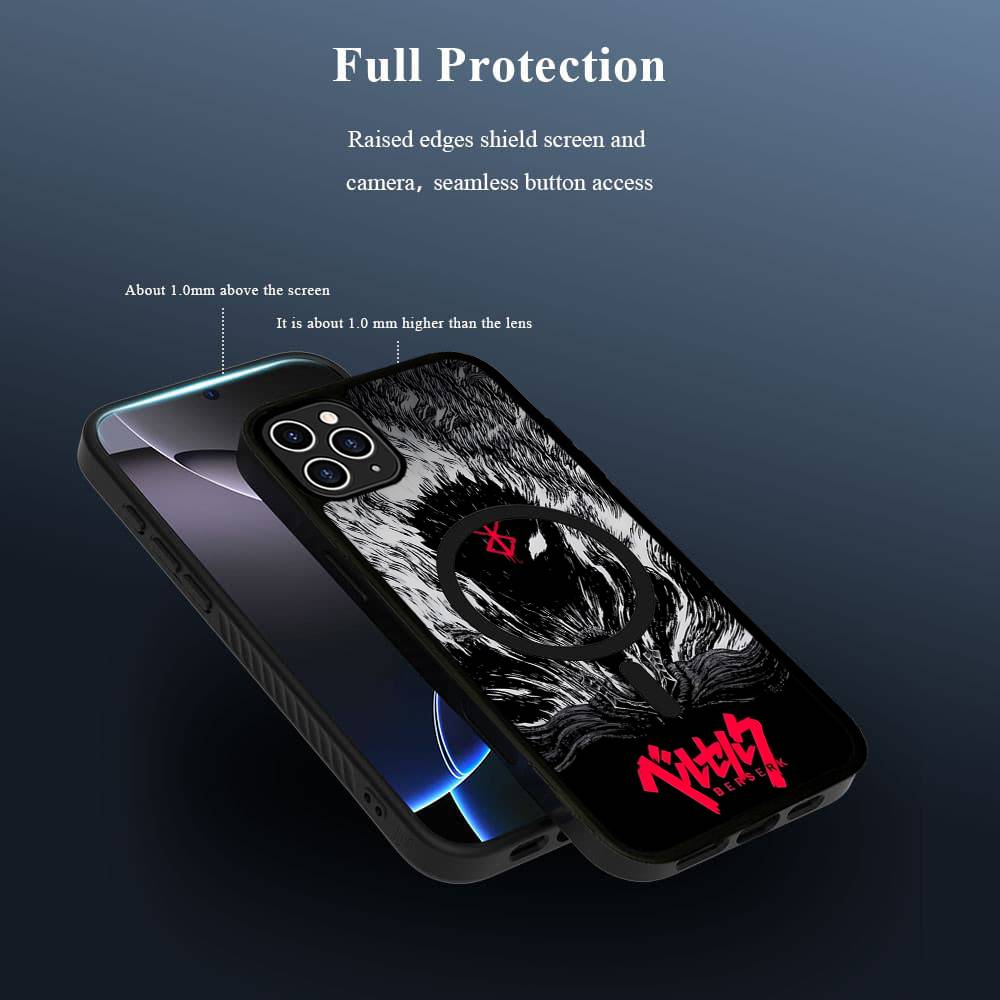 Berserk Guts Gorące Etui na Telefon Anime Dla iPhone 13 14 15 11 12 16 17 Pro Max Plus Dla Magsafe Magnetyczna Obudowa