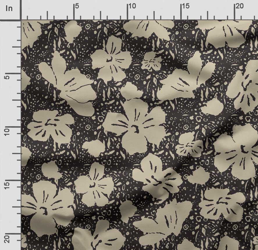 Soimoi Floral Print,  Cotton Cambric, Quilting Fabric Sold by The Yard 42 Inch Wide, Medium Weight Cotton Fabric, Sewing  Supplies,Blue &