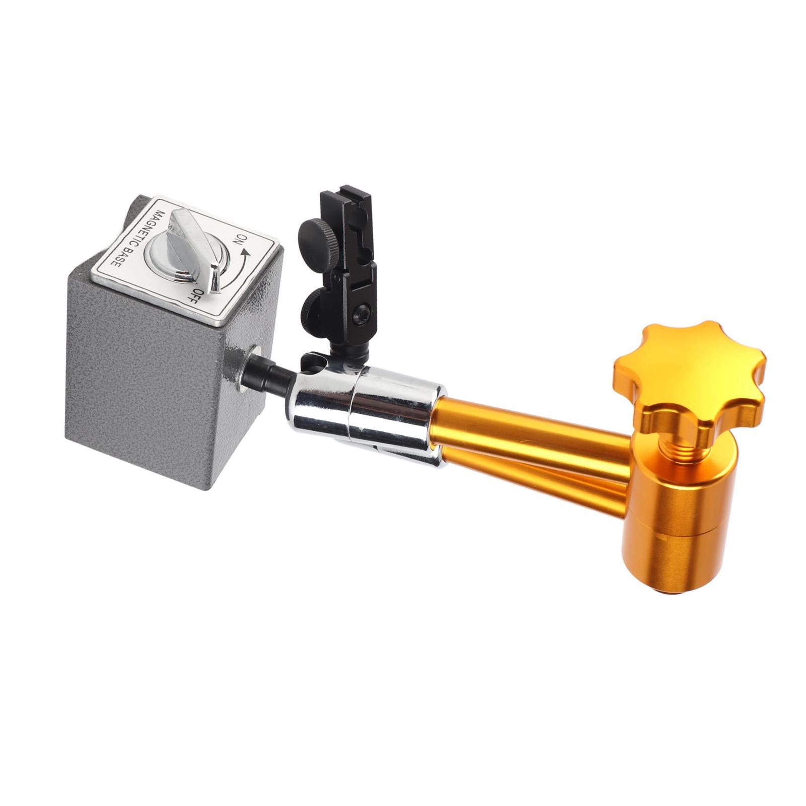 

Магнитное основание Держатель индикатора часового типа Быстрая фиксация Усилие 100 кг Универсальное вращающееся приспособление Основание для часового индикатора