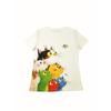 Buntes Gestapeltes Katzen Damen-T-Shirt - Niedliche Cartoon-Katzen-Grafik, Verspielter Aufdruck für Lässige Tägliche Kleidung