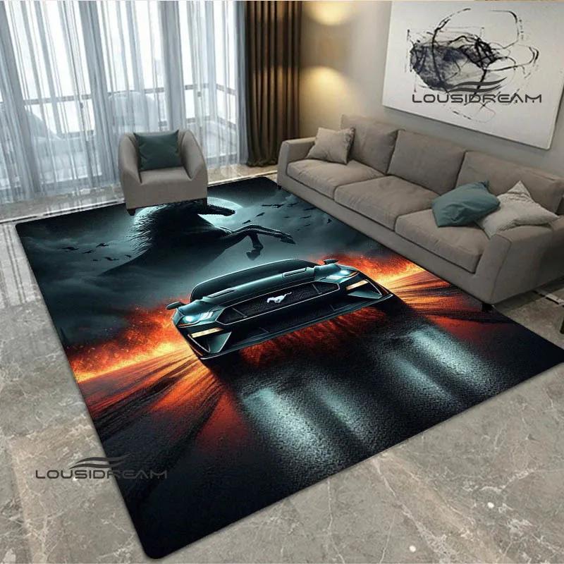 3D M-Mustang car logo printed carpet kitchen mats Non -slip carpet outdoor carpets area rug bedroom decor birthday gift
