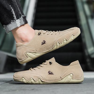 New Shoes for Men Genuine Leather Casual Shoes Outdoor Leisure Hiking Shoes Man Women Slip-on Sneaker 35-48