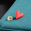 Simple Cute Red Love Heart Brooches For Women Girls Sweet Heart Shape Brooch Lapel Pin Badges Clothes Hat Accessories Gifts