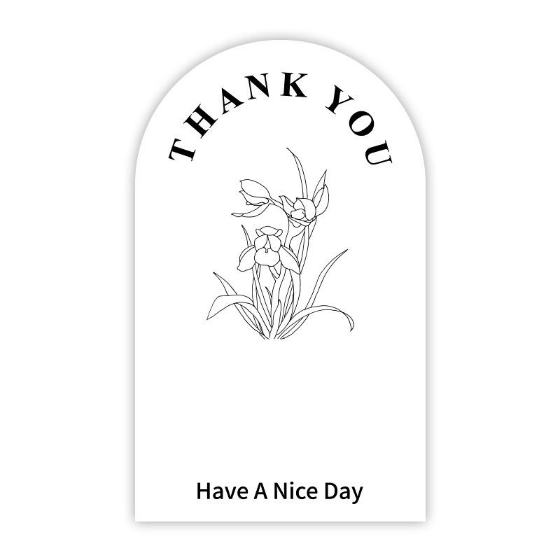 50-pack Airplane-Themed Thank You Box Sealing Stickers for Packaging and Decoration