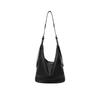 New Vegetable Tanned Matte Leather Collapse Bag Binaural Bucket Bag Women's Large-capacity Versatile Commuter Bag
