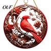 Decorative Bird Ornament for Window Colorful Hummingbird Wall Hanging Decoration, Stained Acrylic Suncatcher Natural Atmosphere Decor Decor,