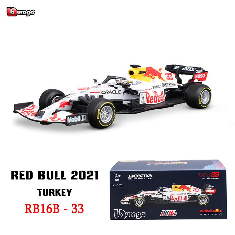 

Bburago 1:43 2021 F1 Red Bull Racing RB16B 33# Verstappen Turkey Special Livery Racing Die Cast Model Alloy Car Toy