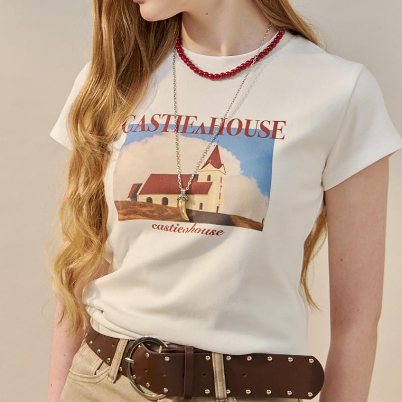 MAXZA VinTage Mood Graphic LeTTering T shirT zf06qT010na