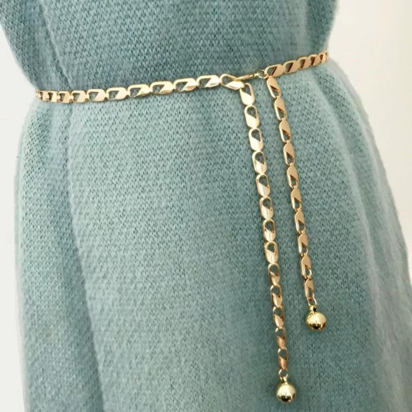 Women s Belt, Diamond-Studded Elastic Waist Chain One Size