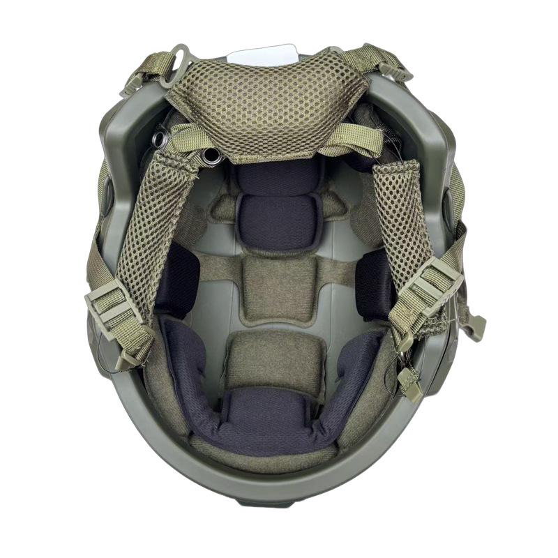 Casco tattico veloce in fibra di vetro con interno Wendy e cinghia in velcro SF