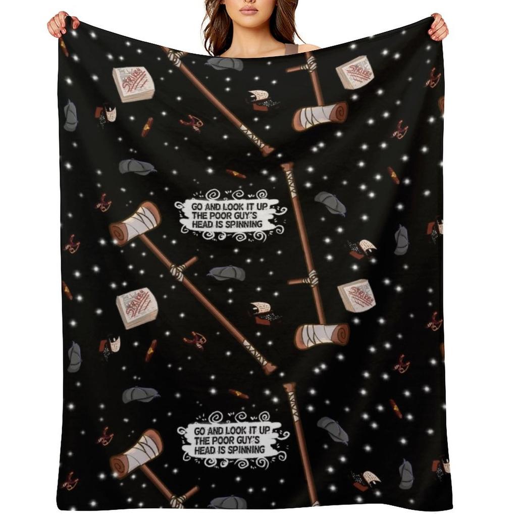 Newsies Forever (black) Throw Blanket Flannel Fabric Baby Personalized Gift Moving Blankets