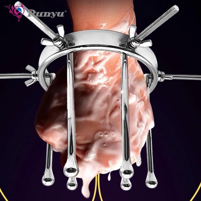 Metall Justerbar Enorme Anal Leker Ekstrem Vaginal Anus Dilator Vaginal Speculum Big Butt Plug Erotiske sexleker for voksne for menn kvinner