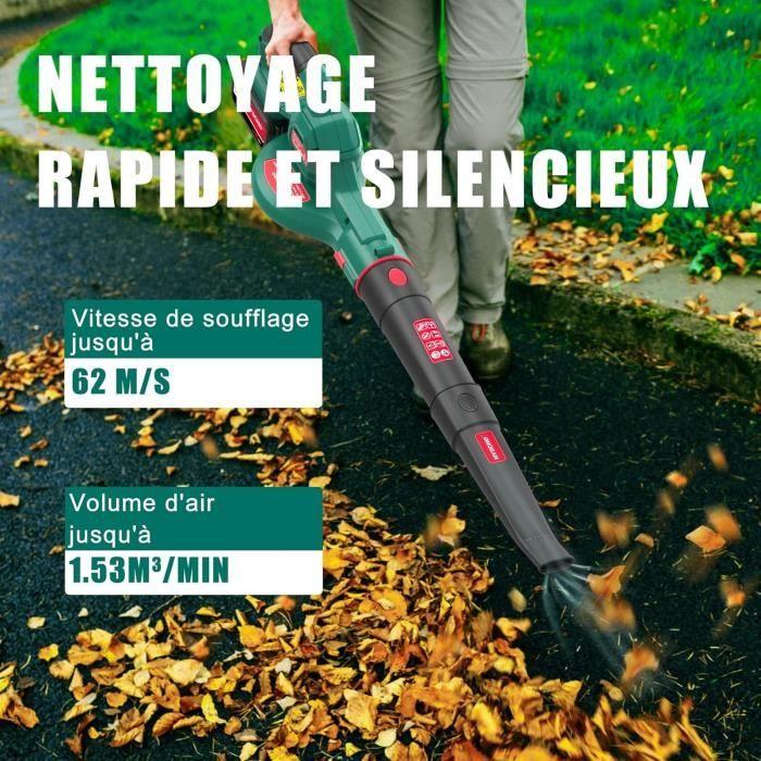 Suflător de Frunze - HYECHO - 18V - 223 km/h - Baterie 4,0Ah - Flexibil și Ergonomic