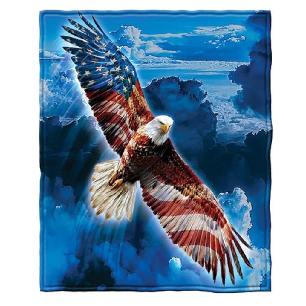 Eagle Printed Blanket Household Sheet Sofa Cover Living Room Office Lunch Break Blanket Soft Casual Washable Thermal Blanket