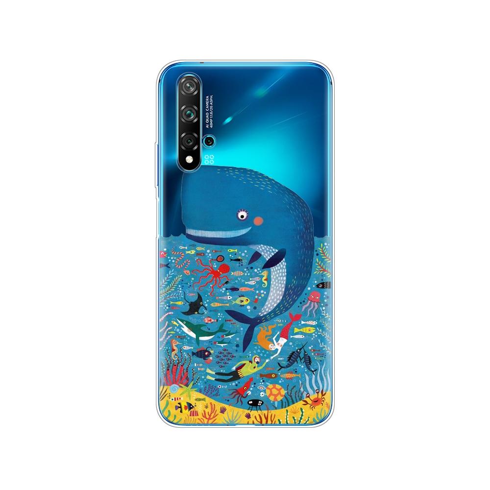 Dla Huawei Nova 5T Case miękka TPU tylna silikonowa obudowa telefonu dla Nova5T 5 T YAL-L21 6.26 ''fundas coque zderzak
