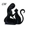 One-piece Molding Figure 3D Printed Sculpture, One-Piece Desktop Figure, Abstract Stable Sculpture Decor Woman Cat Art Ornament for Home Gift