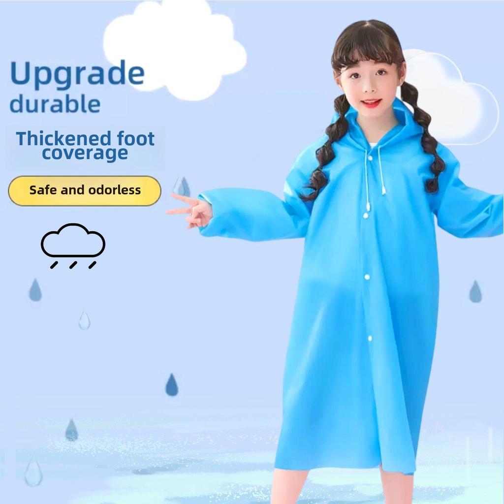 "Children's Full-Body Rainstorm-Proof Disposable Raincoat for Boys and Girls with Backpacks"
