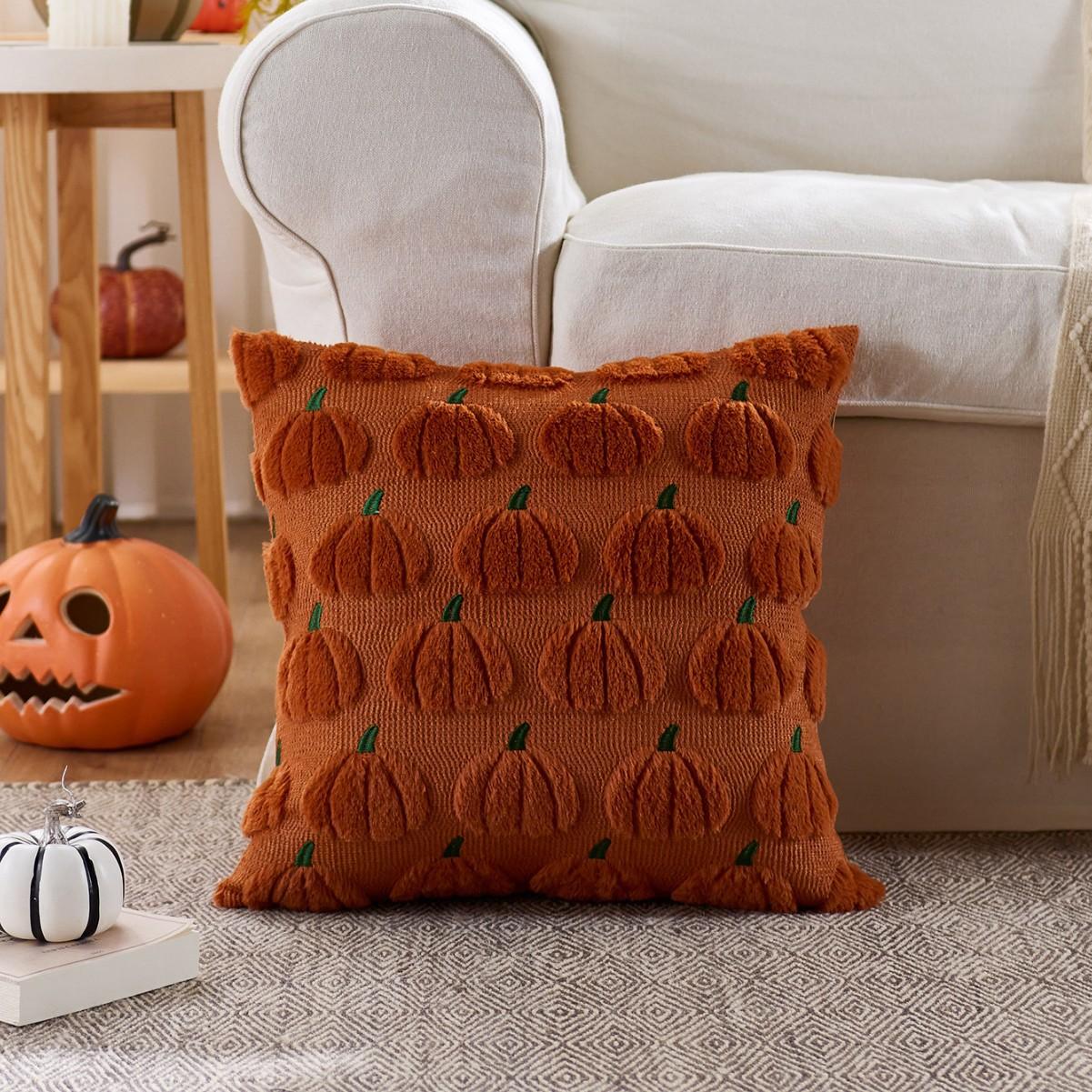 

45x45cm Halloween Party Sofa Pillowcase Cojines Square Velvet Throw Cushion Cover Headboard Pillowcases Home Decor Items 45x45cm