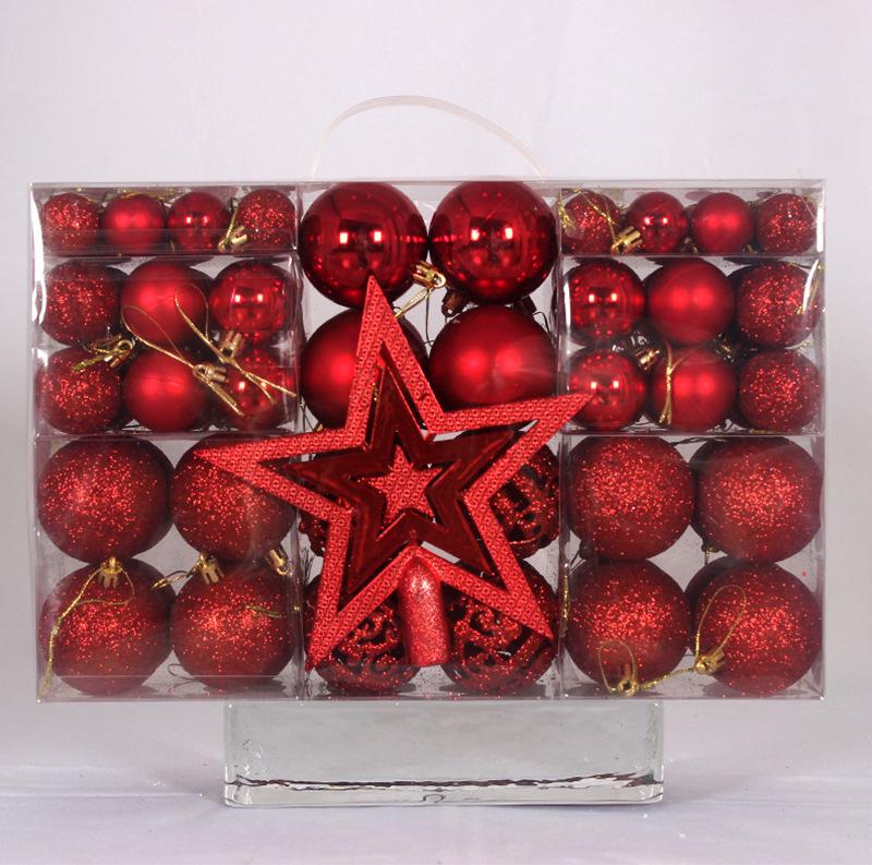 101-teiliges Weihnachtskugel-Set: Glänzende, Matte & Hohle 3-6cm Ornamente