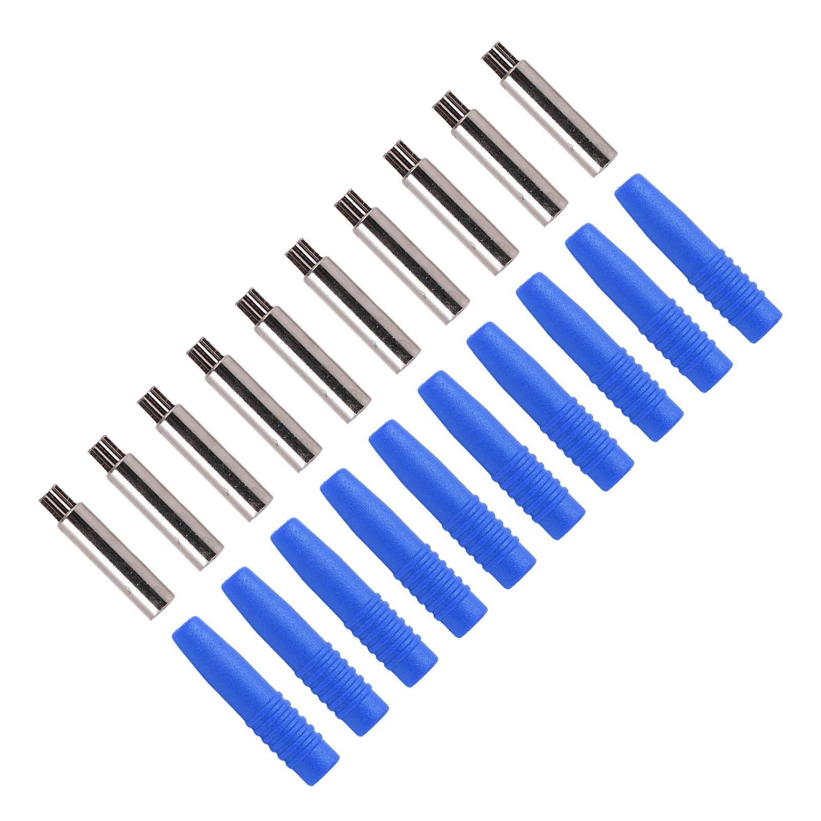 

10Pcs Insulated 2mm Banana Plug Coupler with Protection Shrouded for Testing EquipmentBlue синій