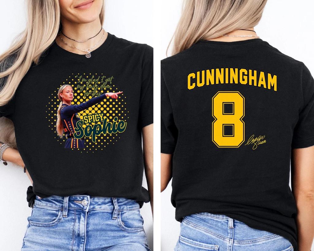 Sophie Cunningham 8 Donne Pallacanestro Point God alla Moda T-Shirt a 2 Lati