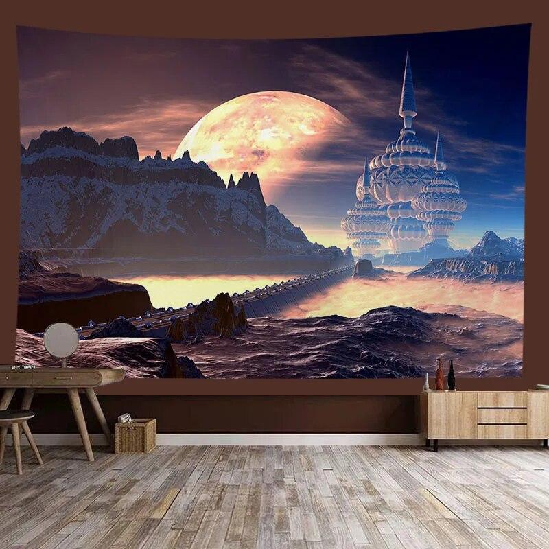 Universe Starry Sky Nebula Planet Background Tapestry Background Cloth Room Living Room Home Decoration Hanging Cloth