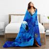 Chinese Style Crane Soft Blankets Students Plush Bedding Throws Novelty Couch Chair Flannel Bedspread Sofa Bed Cover