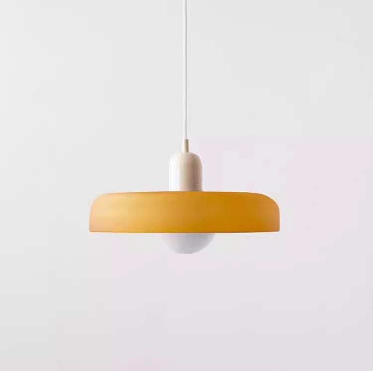 Used Retro Green Glass Pendant Light - Modern Bauhaus Style for Bedside or Restaurant