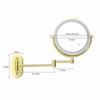8 Inch Gold Wall Mounted Makeup LED Mirror 3X-10X Magnifying USB Charing Double Side Bathroom Smart 3 color Cosmetic Mirror