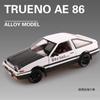 1/20 Movie Car INITIAL D Toyota AE86 Alloy Car Model Diecast & Toy Vehicles Metal Car Model Simulation Sound Light Toy Gift