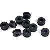 Acouto 10pcs Black ABS Flat Motorcycle Washers for Victory Cross Country Side Cover Rubber Grommets