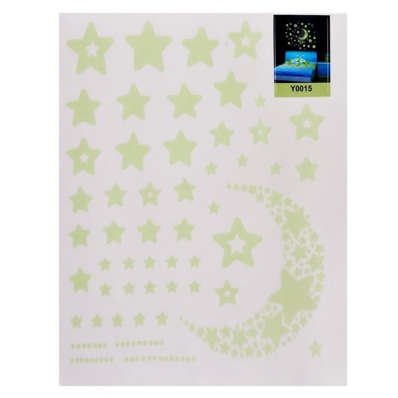 New Glow In The Dark Stars Moon Wall Stickers for Kid Living Room Luminous Sticker Decor