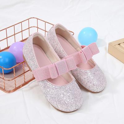 Modische vielseitige Mädchenschuhe 2025 Frühling Neu Kinder Schleife Lederschuh Schlichte Mädchen Freizeitschuhe Rutschfest Kind Prinzessin Schuh