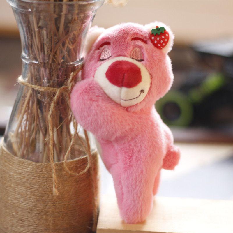 Cute Lotso Strawberry Bear Plush Pendant For Toy Story Fans