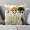 Anime The P-Promised n-Neverland Pillow Case Anti-dustmite Pillowcase Invisible Zipper Silky Short Plush Sofa Cushion Cover