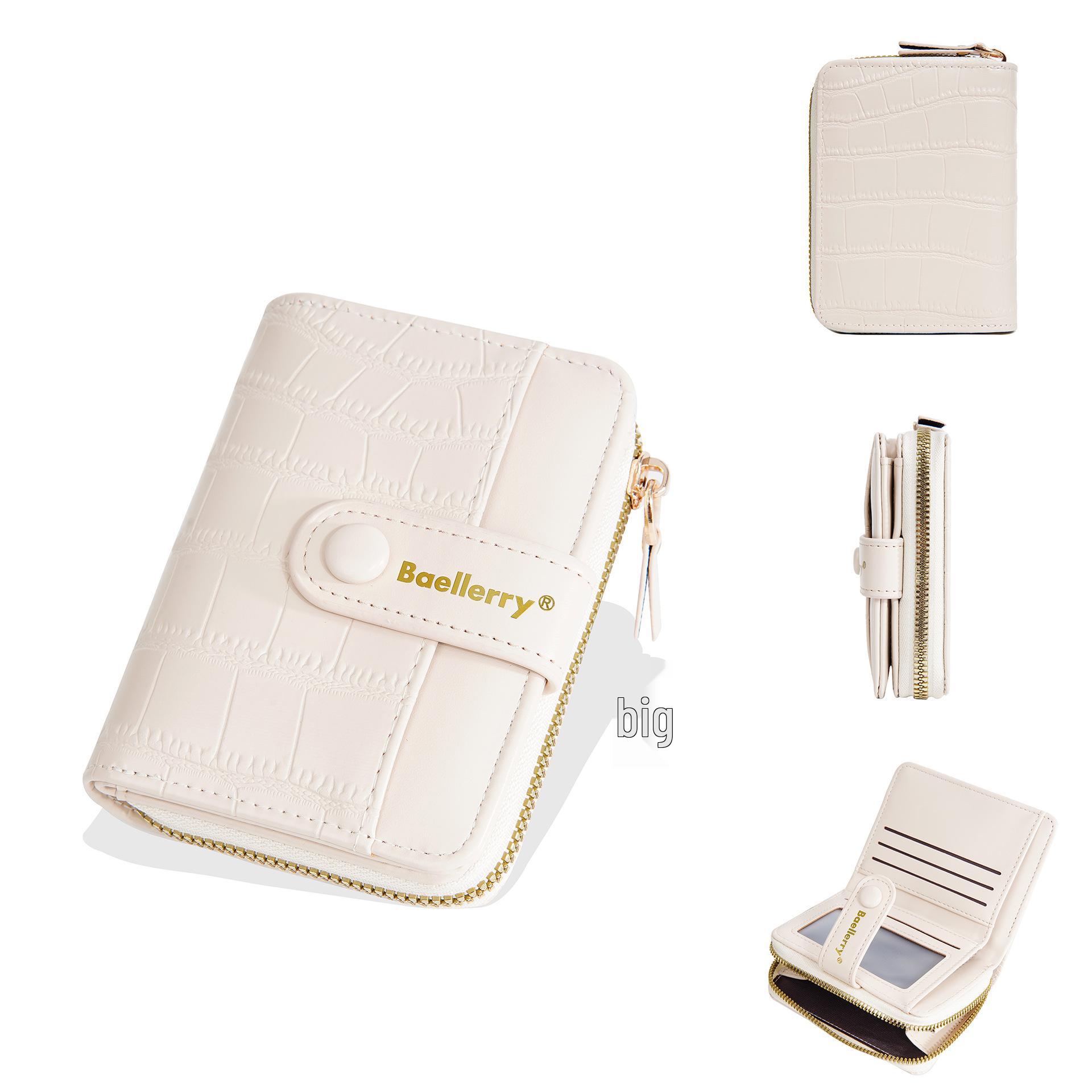 

Элегантный женский кошелек с текстурой камня, множеством отделений для карт и карманом на молнии для монет абрикосовый